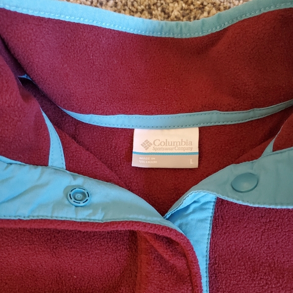 Columbia Color Block Quarter Snap Fleece (Size L) - Picture 3 of 4